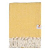 XL Cotton Herringbone Throw - Burnt Yellow